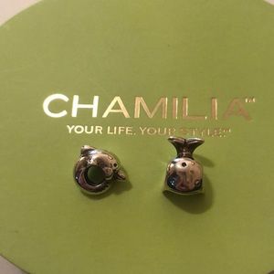 Chamilia 925 dolphin and whale charms